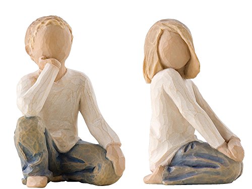 Willow Tree Figurines by Susan Lordi: Joyful Child Bundled with Inquisitive Child