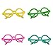 BESTOYARD Plastic Wizard Glasses Kids Cute Glasses Frame Without Lenses for Birthday Halloween Costume Party Supplies Pack of 12 （Random Color）