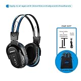 SIMOLIO 1 Pack of Vehicle Headphone, Support Car DVD Player, Car Headphone for Rear Entertainment System, Durable and Flexible for Kids, Wireless Infrared Headphone with 3.5mm AUX Cable