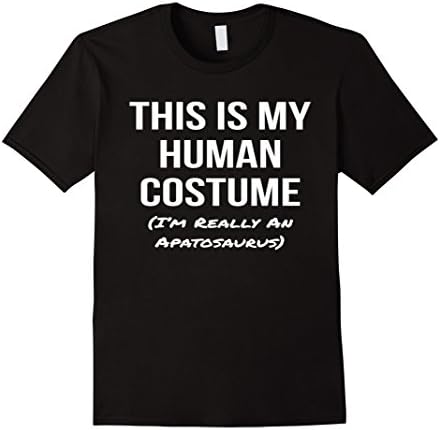 Mens Human Costume I'm Really an Apatosaurus Shirt Halloween Tee XL Black