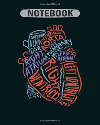 Notebook: anatomy of heart doctor gift live nurse organ - 50 sheets, 100 pages - 8 x 10 inches