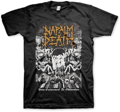 Napalm Death 赤 Tシャツ　バーミンガム柄貴重 Amazon.com: Napalm Death Men's Feto T-Shirt X-Large Black