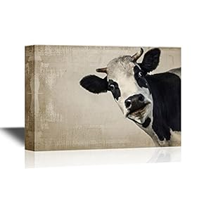 wall26 - A Cow on Vintage Background Gallery...