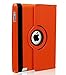 AiSMei Case for 9.7-Inch iPad 5th (2017)/ iPad 6th (2018)/ iPad Air (2015), Rotating Protective Case Cover w/Auto Wake/Sleep Function,Orange