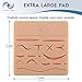 Starlight Med Suture Practice Kit - Complete 31 Piece Medical Suture Kit - Large Silicone Training Pad with 16 Pre-Cut Wounds, 5 Piece Professional Tool Kit, 20 Premium Sutures and 4 Scalpel Blades