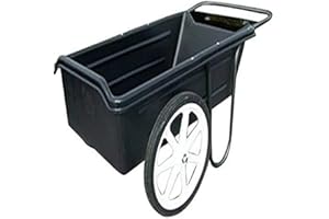 TAYLORMADE Taylor Made Dock Pro Dock Cart, 47 x 23 x 13-Inch, Ergonomic, Curved Handle, Marine Plastic Rim Wheels, 7 Cubic Feet, 300 lbs. Capacity, Hand Wheelbarrow for Garden, Landscape, Yard, Cargo - 1060