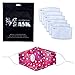 AerHeart Cute Reusable Pollution Face Mask with 6 N99 Carbon Filters (Pink Watercolor/Polka Dots)