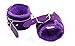 Happyjiu Handcuffs Ankle Bracelets SM Adult Plush PU Leather Bondage Fetish Handcuffs (purple)