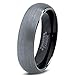 Tungsten Wedding Band Ring 6mm for Men Women Comfort Fit Black Enamel Domed Brushed Lifetime Guarantee Size 9