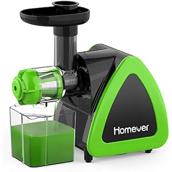 Juicer, Homever Slow Masticating Juicer Machines Extractor for Higher Nutrient and Vitamins, Easy to Clean Cold Press Juicer for All Fruits and Vegetables