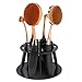 Makeup Brush Holder, Gotd 6 Hole Oval Makeup Brush Holder Drying Rack Organizer Cosmetic Shelf Tool (Black)