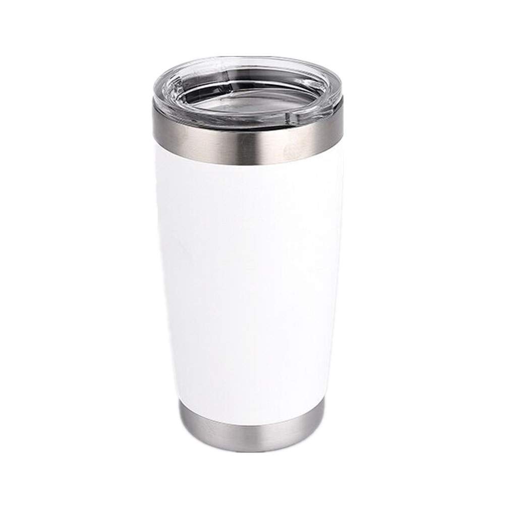 Gteller 20 oz Stainless Tumbler, Double Wall Stainless Steel Insulated Travel Mug for Keep Hot and Cool (White)