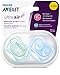 Philips Avent Ultra Air Pacifier, 0-6 months, blue/green fashion decos, 2 pack, SCF342/20