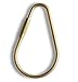 Cevinee Durable Brass Screw Lock Key Chain Ring, Creative EDC Kits Hanging Ring - A Shape
