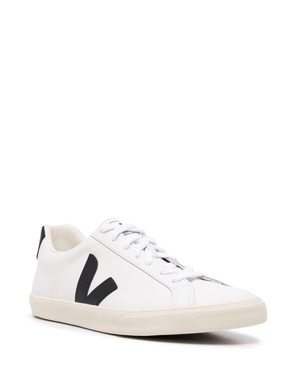 Veja Women's Esplar Logo Sneakers, Extra White/Black, 9 Medium US