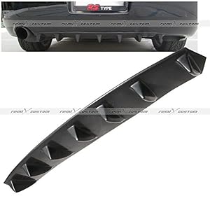 Image of Universal Rear Body Bumper Diffuser Shark Fin Kit PU Spoiler