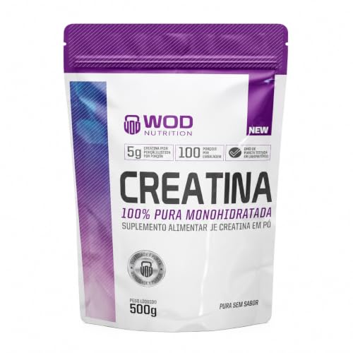 Creatina Monohidratada WOD Nutrition, Pura, 500g
