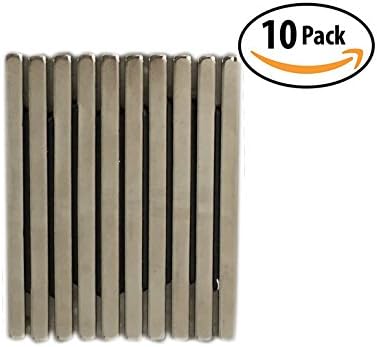 AOMAG Rare Earth Neodymium N48 Bar Block Magnet 60 x 10 x 4 mm, (Pack of 10)
