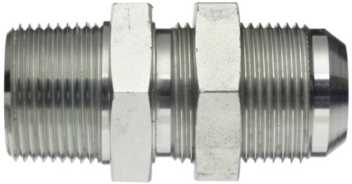 Eaton Aeroquip 2240-16-16S Male Bulkhead Connector, Male 37 Degree JIC, Male Pipe Thread, JIC 37 Degree & NPT End Types, Carbon Steel, 1 JIC(m) x 1 NPT(m) End Size, 1" Tube OD - Thumbnail 2