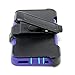 MAXCURY Hybrid Rubber Plastic Impact Defender Rugged Hard Case with Built-in Screen Protector and Belt Clip Holster Compatible for iPhone 6 and iPhone 6s Case (Purple/Lt Blue & Clip)