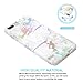 JIAXIUFEN Shiny Change Color Gray Marble Design Clear Bumper TPU Soft Rubber Silicone Cover Phone Case Compatible with iPhone 7 Plus/iPhone 8 Plus