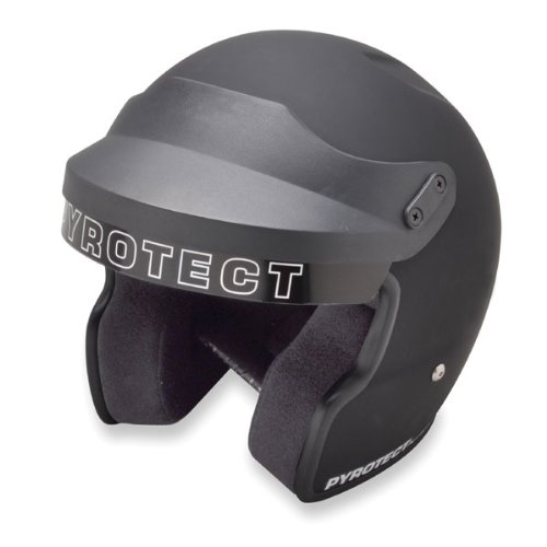 Pyrotect 9121005 Airflow SA2010 Open Face Helmet, Small, Flat Black