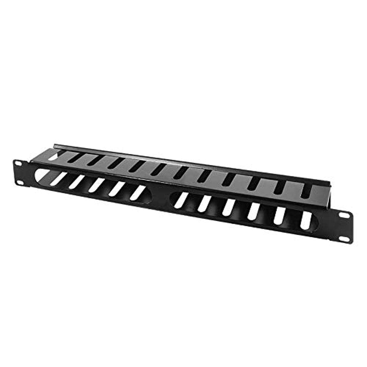 LogiLight 48.3 cm/19 inch Cable Panel 1 Rack Unit with Cover Black