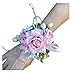 Arlai Pack of 1, Bridal Wrist Corsage Wedding Party Prom Bridesmaid Flower Bracelet Pink