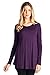 82 Days Women'S Rayon Span Super Comfy Long Sleeves Round Hem Tunic - Solid
