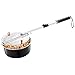 Campfire Popcorn Popper - Old Fashioned Popcorn Maker with Telescoping Handle - Camping Gear by Great Northern Popcorn (Black)