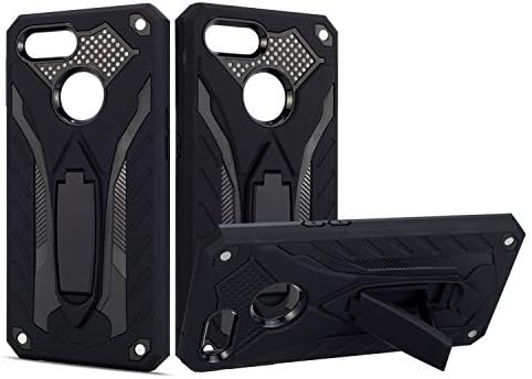 Naozbuyrig Case for Oppo F9, Genuine Stable Kickstand Function Shockproof Protection Back Case Cover (Color : Black)
