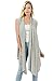 iconic luxe Women's Soft Premium Jersey Sleeveless Asymmetrical Open Front Cardigan