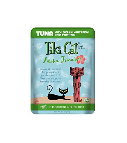 Tiki Cat Aloha Friends - 3 oz. pouch 12 TR - Tuna Ocean Whitefish Pumpkin, 1 Pack, One Size