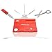Swiss Card Tool Wallet Credit Card Multitool Bundle with Emergency Escape tool and pocket pliers ((Ruby Red)