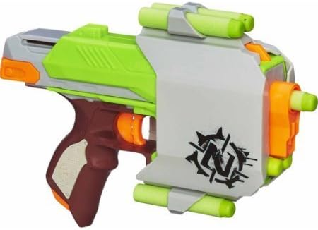 Nerf Zombie Strike Sidestrike Blaster Nerf Blaster comes with holster and 4 Zombie Strike darts by Nerf Zombie Strike