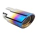 Car Muffler Tip - Stainless Steel to give Chrome Effect - To Fit 1.5 to 2.25 inch Exhaust Pipe Diameter - Installation Clamps Included by TriTrust