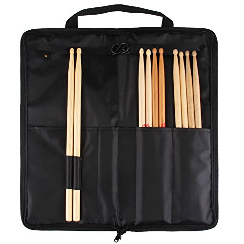 Mugig Drumstick Bag, Super Volume Support 12 Pairs Drumstick & Sheet Music and Small Accessorie for Drumstick (Blue) - Thumbnail 5