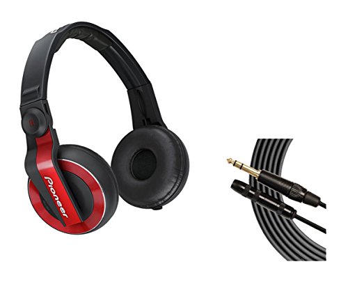 Pioneer HDJ-500 Red + Mogami Headphone Extension Cable