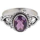 Anagha Jewels Natural Gemstone 925 Sterling Silver Handmade Statement Ring, Silver Jewelry Ring 925 Stamped, Ring For Women & Girls, Mother's Day Gift, Handcrafted Ring