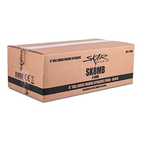 Skar Audio SK8MB 8" 2Way Marine Full Range 500 Watt Coaxial Speakers