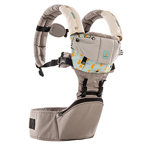 All Seasons HIPSEAT Baby Carrier-6 Positions Soft Carrier Babypack with
Hood 2 Soft Drool Pads by Kangarouse-Pattern All Seasons HIPSEAT Baby Carrier-6 Positions Soft Carrier Babypack with
Hood 2 Soft Drool Pads by Kangarouse-Pattern