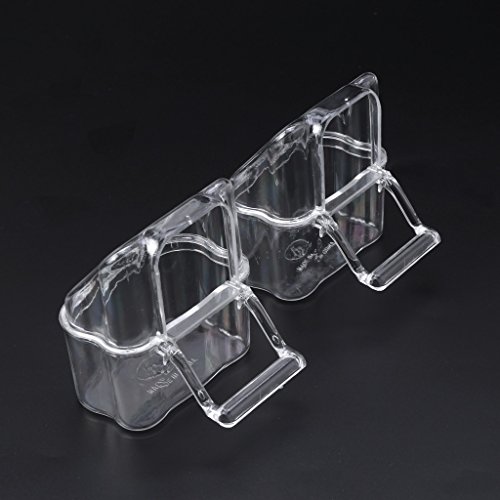 Oranmay 2Pcs/Set Acrylic Bird Feeder Cage Hanging Dish Feeder Dispenser Drinker Supplies - Thumbnail 3