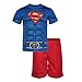 Warner Bros. Superman Toddler Boys' Athletic Performance T-Shirt & Mesh Shorts Set, Blue/Red (4T)