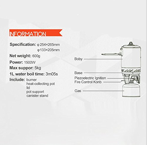Fire Maple Camping Stove FMS-X2 Compact One Piece Heat Exchanger Pot Exchanger Pot Camping Equipment Cooking System