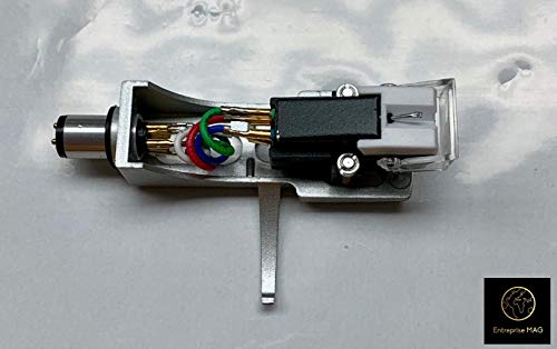 Cartridge, Stylus Needle and Silver Headshell with mounting bolts for Technics SL-5100, SL-5200, SL-5300, SL-5310, SL-5350, SL-Q33K, SL-Q3K, SL-20A, SL-220, SL-221, SL-23