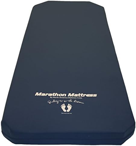 NAMC Marathon Mattress Ultra Comfort Memory Foam Stretcher Pad (26"X76"X4") with 12" Angled Cut at Head and 4" Angled Cut at Foot (Several Variations Available)