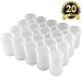 SUBANG 20 Pieces Film Canisters with Lids for Scientific Activity Small Items Case, White