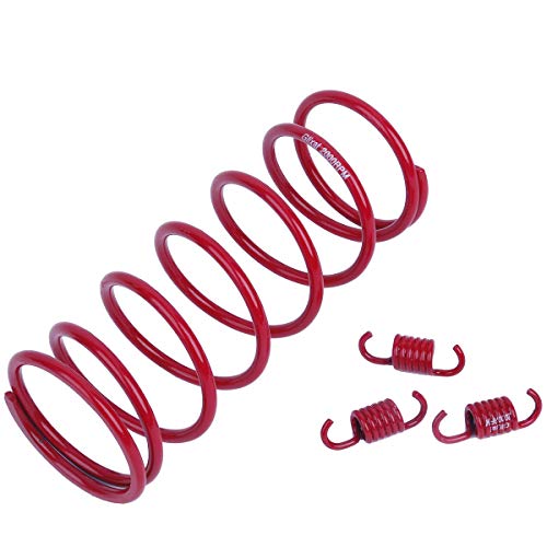 Glixal ATKS-03906 High Performance Racing Moped ATV Scooter Torque Spring with Clutch Springs for GY6 125cc 150cc 157QMJ 152QMI Engine (2000RPM,Red) - Thumbnail 4