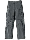 CQR Kids Outdoor Convertible Adventure Youth Pants Hiking Camping Stretch UPF 50+ Quick Dry Cargo Trousers