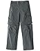 CQR Kids Outdoor Convertible Adventure Youth Pants Hiking Camping Stretch UPF 50+ Quick Dry Cargo Trousers